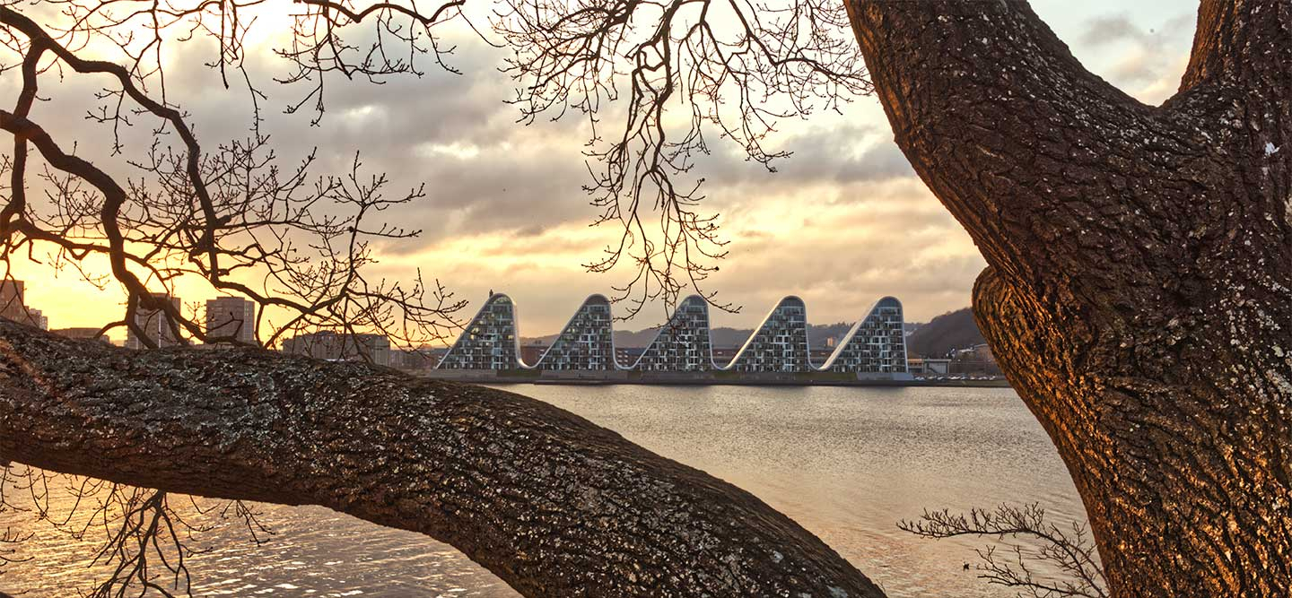 The   Wave   In   The   Sunset   Vejle   Af   Palle   Hasling   Jakobsen