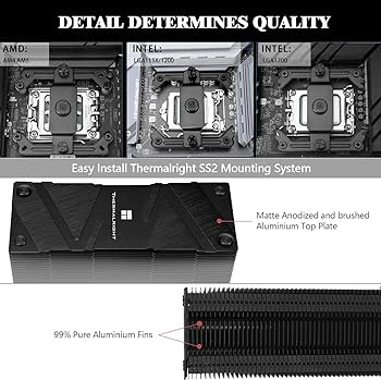Thermalright   Assassin   Spirit   120   Evo   Dark   Cpu   Cooler    Topplate   Cpu   Køler   Geekd   Dk