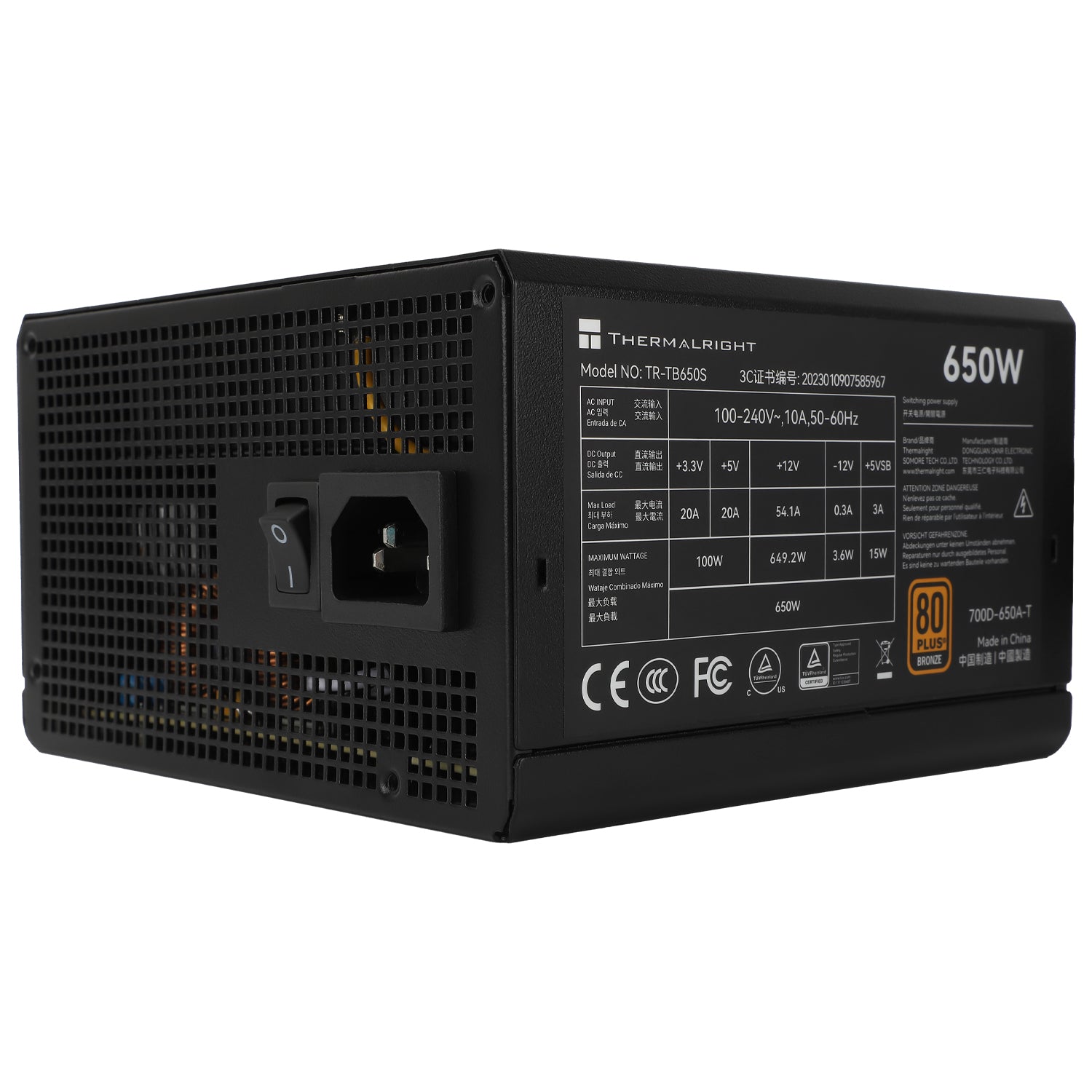Thermalright   Tr - Tg   650s   Black   Psu    80    Gold    650w   Non - Modular   Geekd   Dk