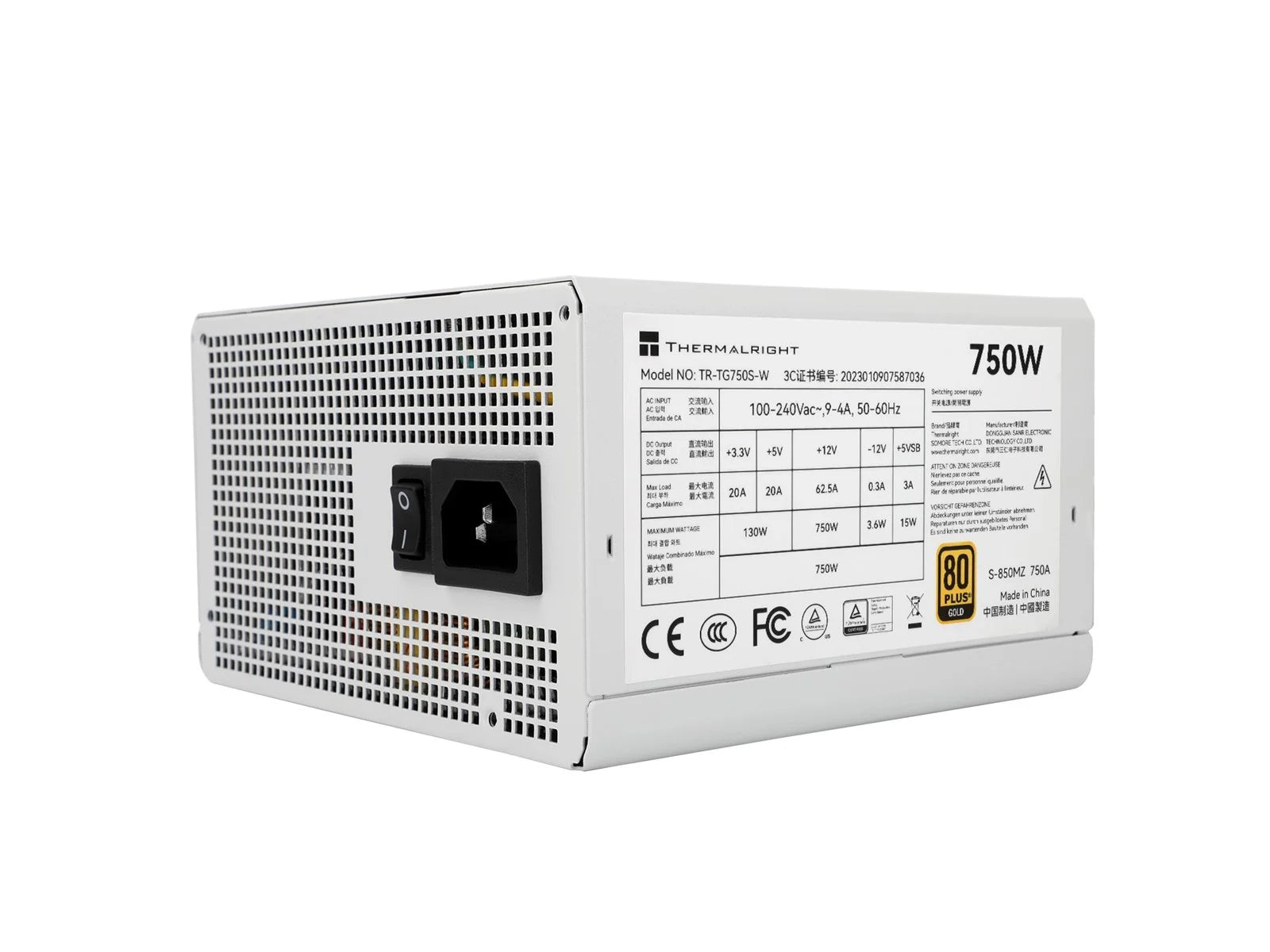 Thermalright   Tr - Tg   750s - W   Hvid -  Psu    80    Gold    750w    Non - Modular   Geekd   Dk