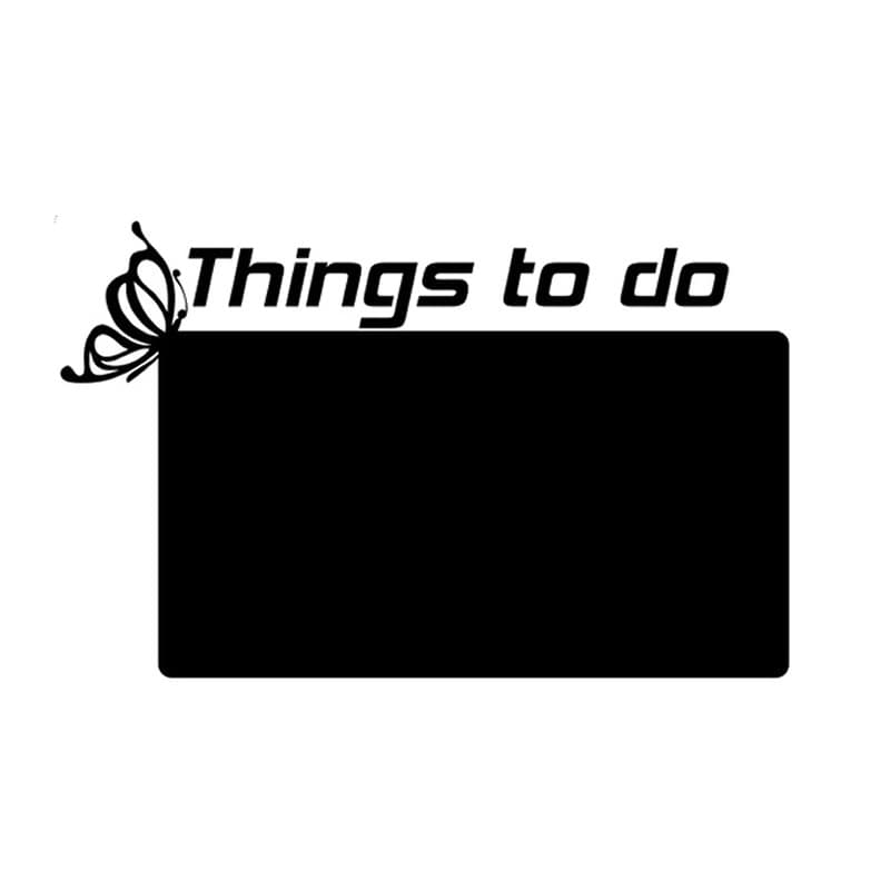 Things To Do Tavle Wallsticker Skriv På Væggen Med Kridt 35x55cm