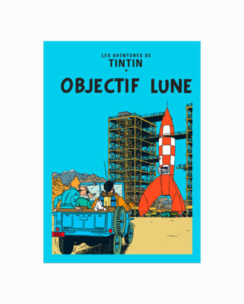 Tintin   Plakat    Objectif   Lune    1953