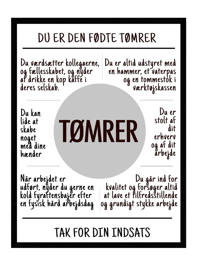 Tømrer   Plakat