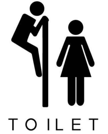 Toilet   Skilt    Smugkiggeren    Sjov   Toilet   Wallsticker    11x16cm