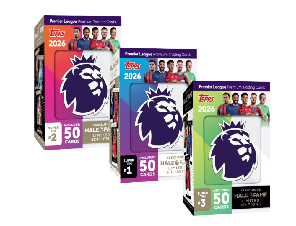 Topps   Premier   League   Super   Tin     Eksklusiv   Samleboks   Med   Fodboldkort   Geekd   Dk