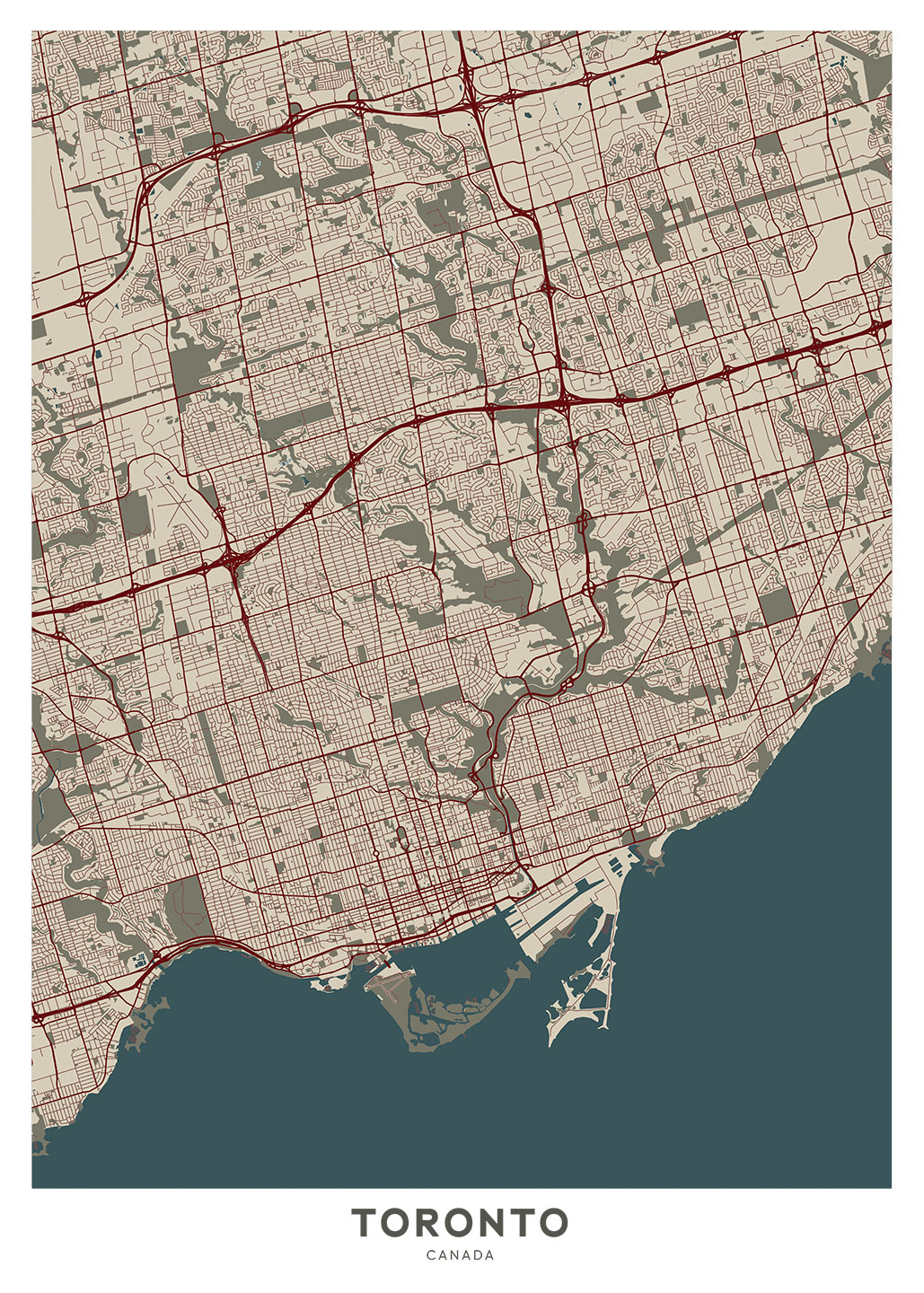 Toronto   Kort   Af   Illux