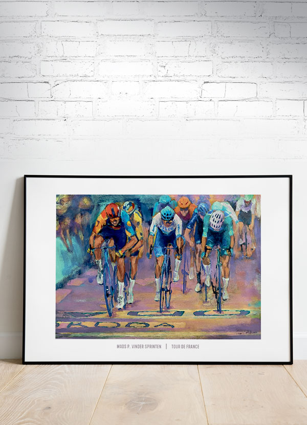 Tour   De   France - Plakat   Mads   P   Vinder   Sprinten   29       X   21   Cm    A4    Kr    199  -