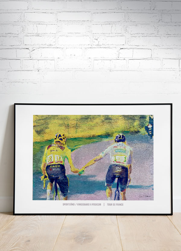 Tour   De   France - Plakat   Sportsånd   Vingegaard   X   Pogacar   29       X   21   Cm    A4    Kr    199  -