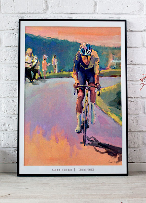 Tour   De   France - Plakat   Van - Aert - I - Udbrud   29       X   21   Cm    A4    Kr    199  -