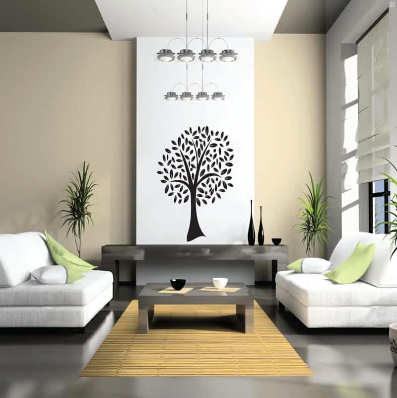 Træ Med Blade Wallsticker