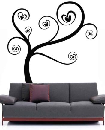 Træ   Med   Hjerter   Wallsticker