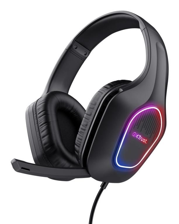 Trust   Gxt416   Zirox   Led   Headset   Sort   Geekd   Dk