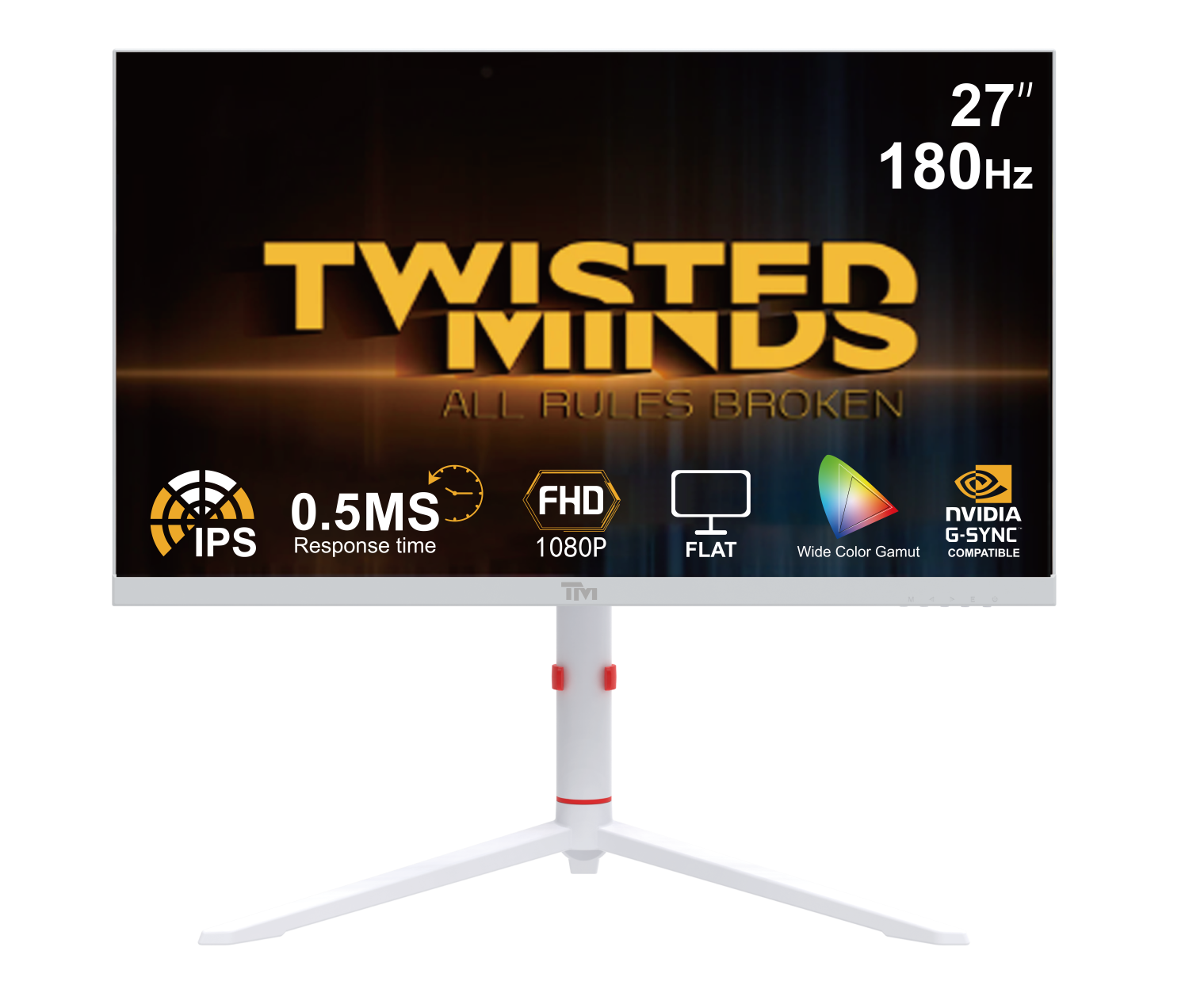 Twisted   Minds   Artic   Pro   Series   27    Fhd   180hz   White