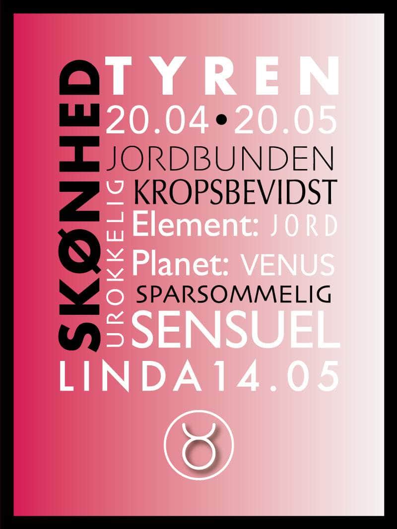 Tyren   Stjernetegn   Med   Tekst   Plakat