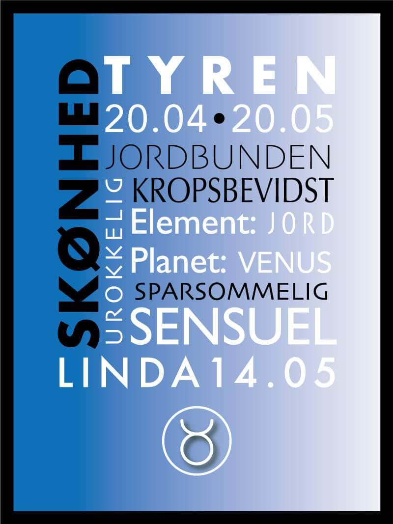 Tyren   Stjernetegn   Med   Tekst   Plakat