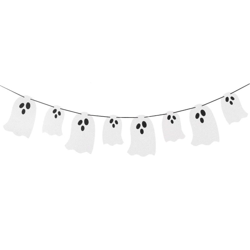 U Hyggelig Halloween Pynt Dekoration Med Store Og Små Spøgelser