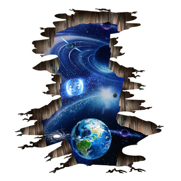 Universet Floorsticker Wallsticker Flot Udsigt Til Jorden Mm