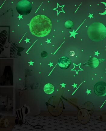 Universet   Som   Selvlysende   Wallsticker    Få   Solsystemet   På   Væggen    158   Dele    Stor