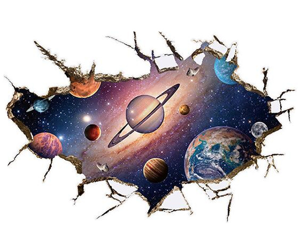 Universet   Wallsticker    Hul   I   Væggen    90x60cm