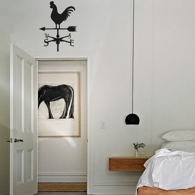 Vejrhane   Wallsticker