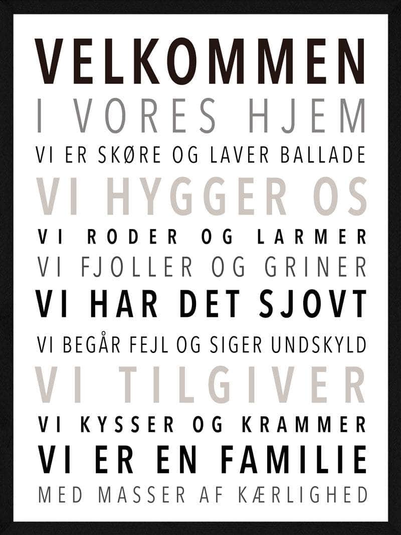 Velkommen   Til   Vores   Hjem   Plakat