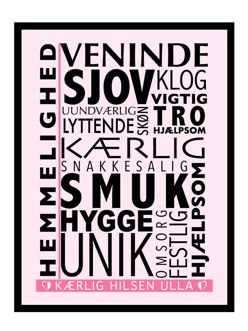 Veninde   Citat   Plakat