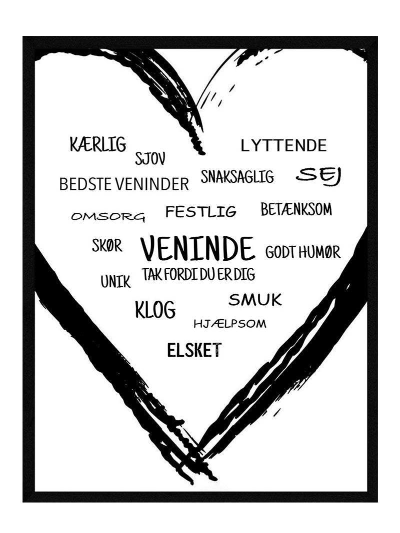 Veninde   Hjerte   Plakat