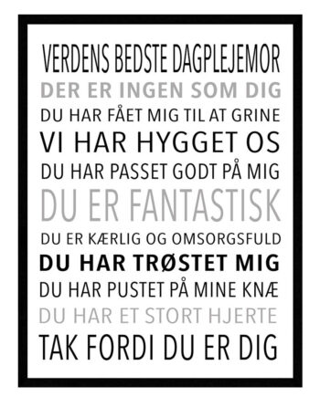 Verdens   Bedste   Dagplejer   Plakat
