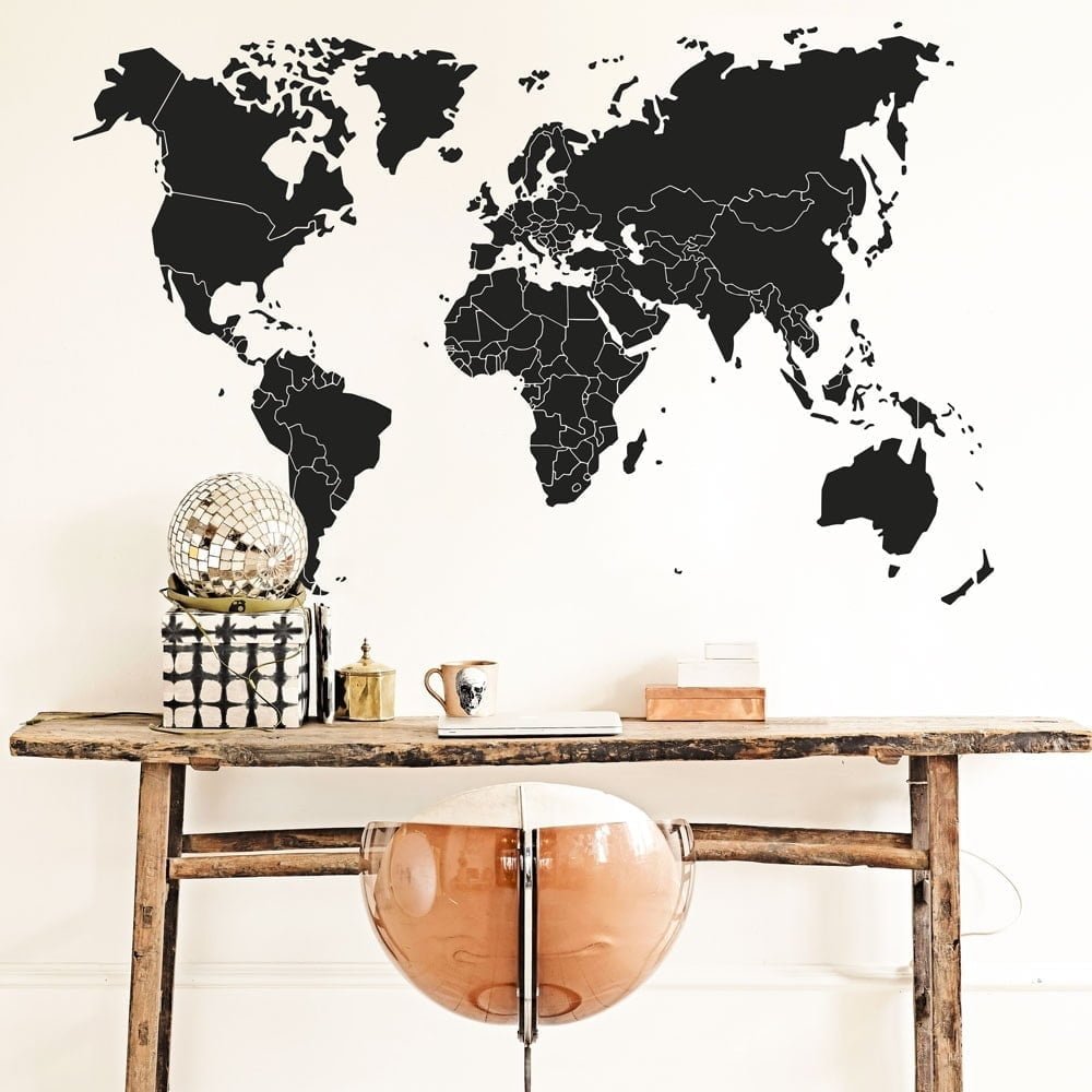 Verdenskort   Wallsticker