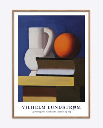 Vilhelm   Lundstrøm   Opstilling   Med   Hvid   Kande    Appelsin   Og   Bog
