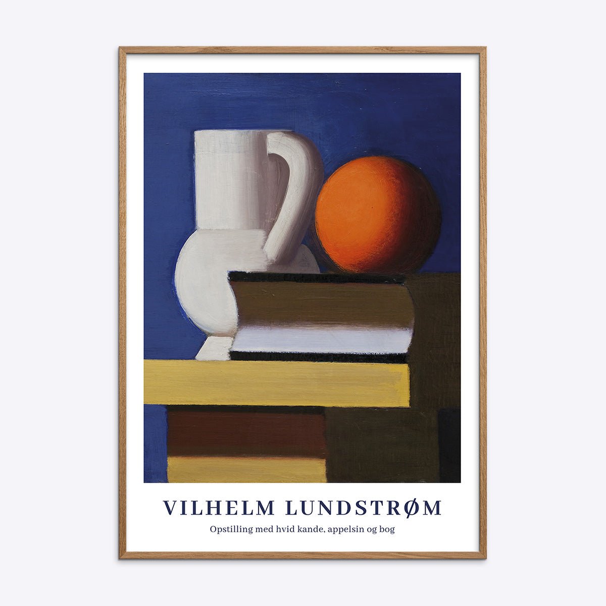 Vilhelm   Lundstrøm   Opstilling   Med   Hvid   Kande    Appelsin   Og   Bog