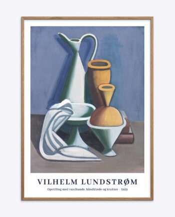 Vilhelm   Lundstrøm   Opstilling   Med   Vandkande   Handklæde   Og   Krukker