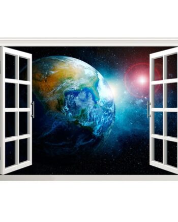 Vindue   Til   Universet    Wallsticker   Med   Fri   Udsigt   Til   Jorden