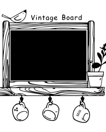 Vintage   Board    Wallsticker   Tavle   Til   Kridt    98x86cm