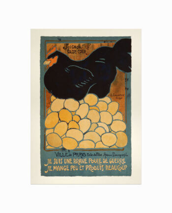 Vintage   Plakat    Je   Suis   Une   Brave   Poule