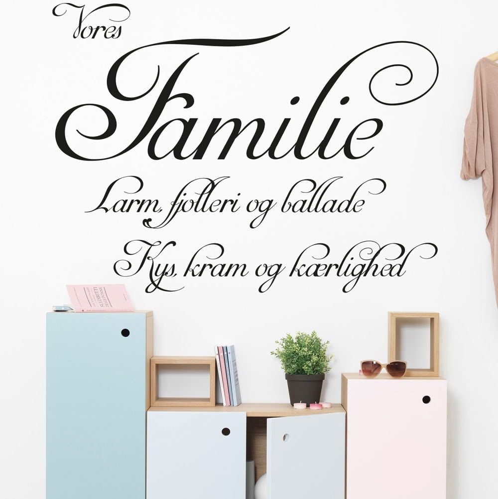 Vores   Familie   Wallsticker