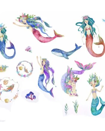 Wallsticker   Med   En   Masser   Af   Havfruer