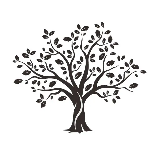 Wallsticker   Med   Et   Stort   Flot   Træ    57x59cm