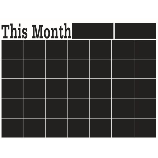 Wallsticker   Tavle   Til   Kridt    â   This   Monthâ    Kalender    58x43cm
