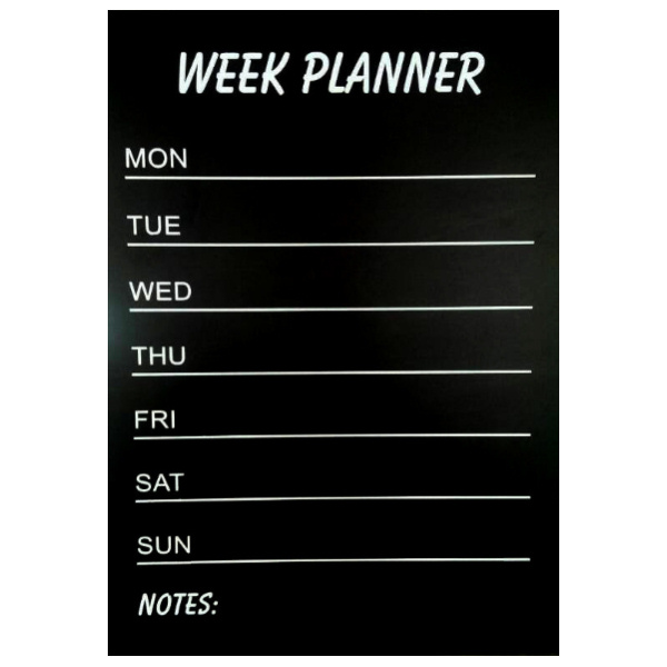 Wallsticker   Tavle    Weekplanner   Til   Kridt    Inkl   Kridt    60x45cm