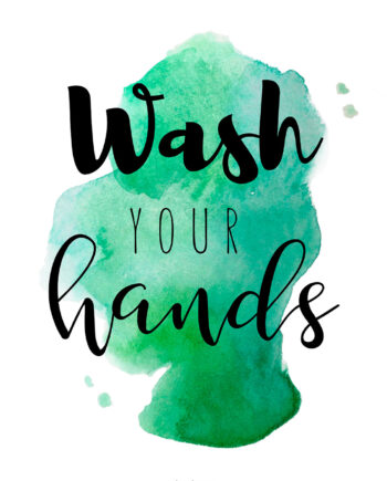 Wash   Your   Hands   Grøn   Af   Pluma   Posters