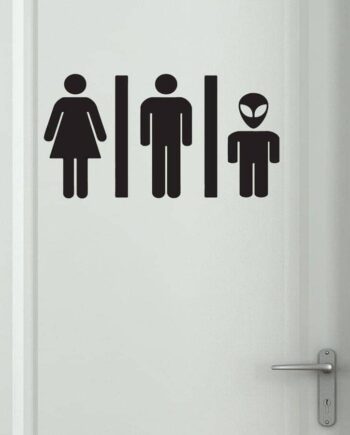 Wc   Skilt       Alien   Wallsticker
