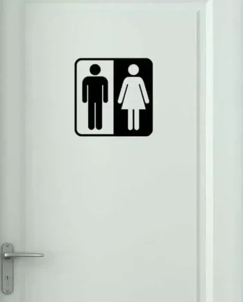 Wc   Skilt       B   W   Wallsticker