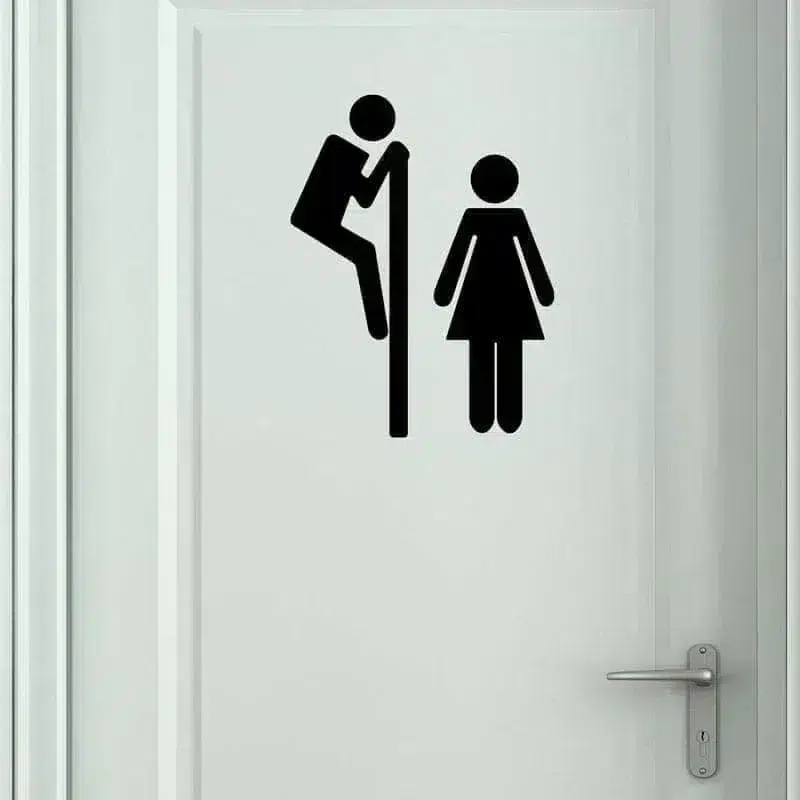 Wc   Skilt       Lurer   Wallsticker