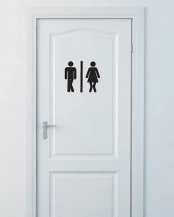 Wc   Skilt       Skal   Tisse   Wallsticker
