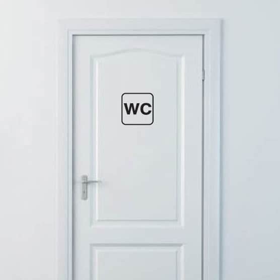 Wc Skilt Wc Wallsticker