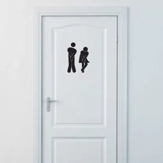 Wc   Skilt       15x20cm    Sort   Wallsticker