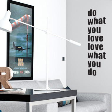 What   You   Love   Wallsticker   Af   Diana   Lovring    25x90   Cm