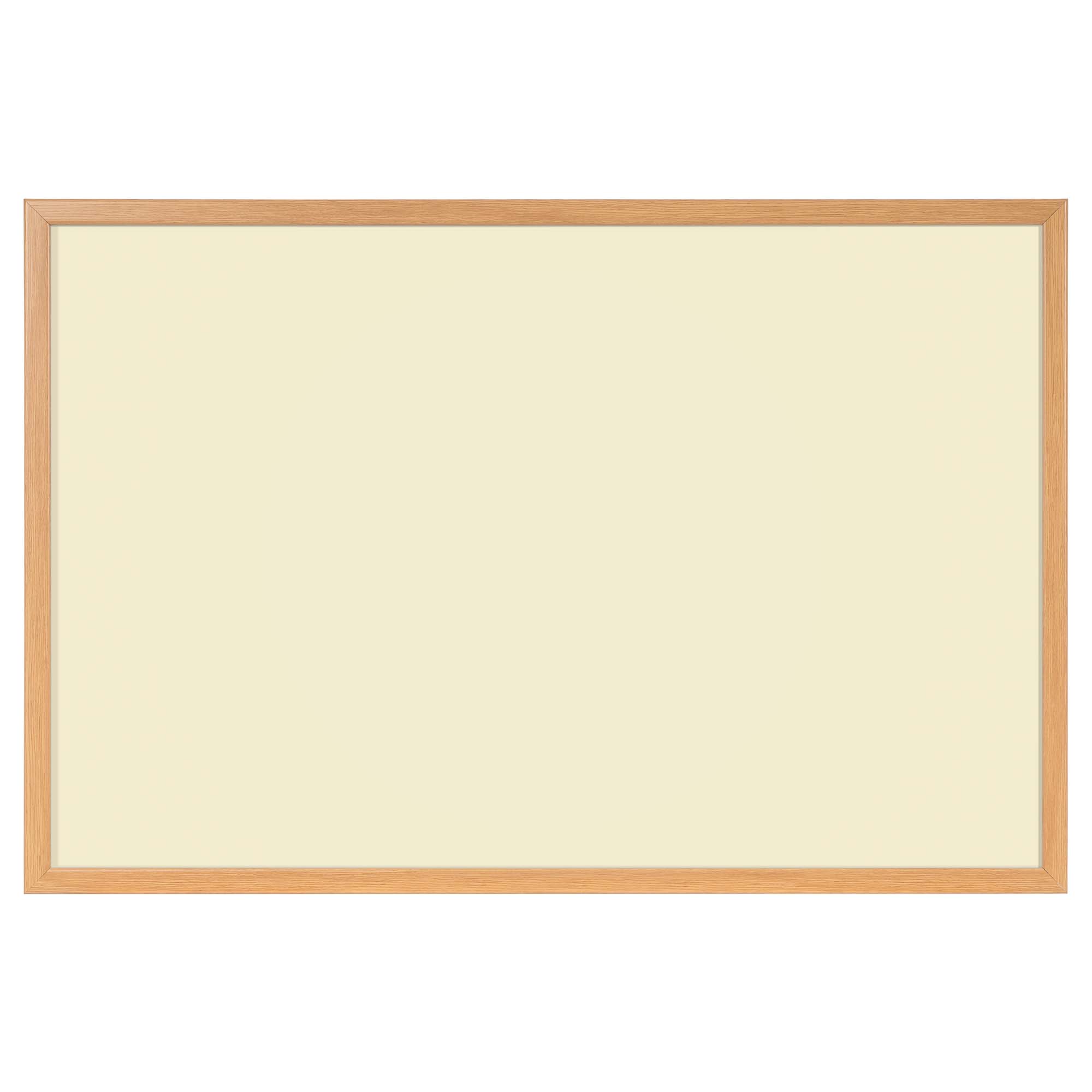 Whiteboard Med Mdf - Ramme I Egetræslook Gul 120 X 90 Cm