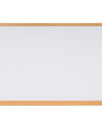 Whiteboard   Med   Mdf - Ramme   I   Egetræslook    Hvid    120   X   90   Cm